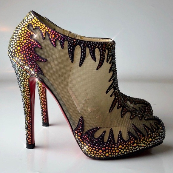 Christian Louboutin Shoes - Christian Louboutin Marale 140 Volcano Strass 35.5
